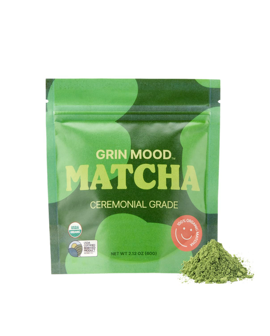 GrinMood Matcha Powder 60g, Decaffeinated