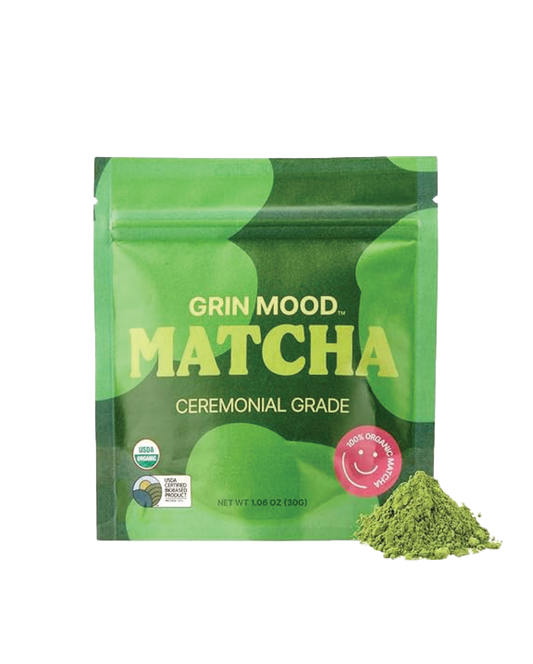 GrinMood Matcha Powder 30g, Decaffeinated