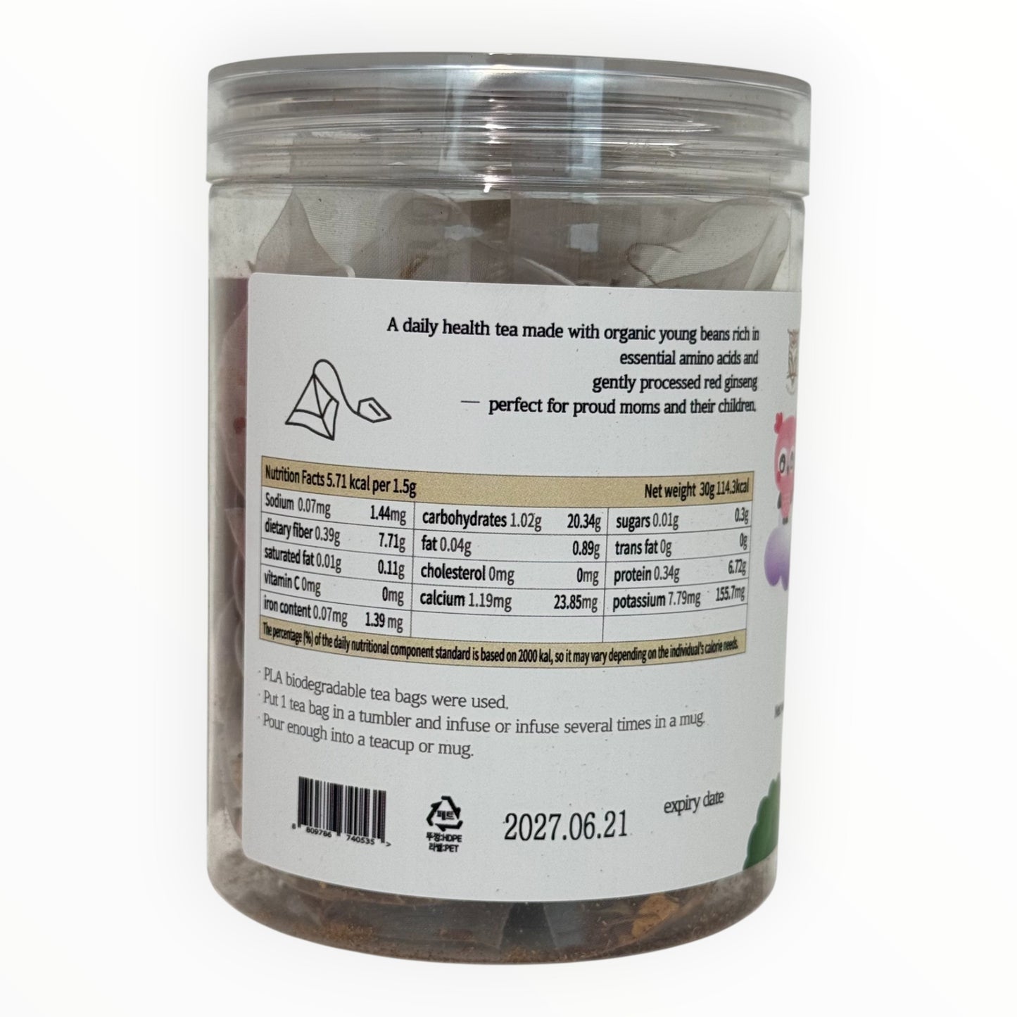 Red Ginseng Sword Bean Tea for Growing Children