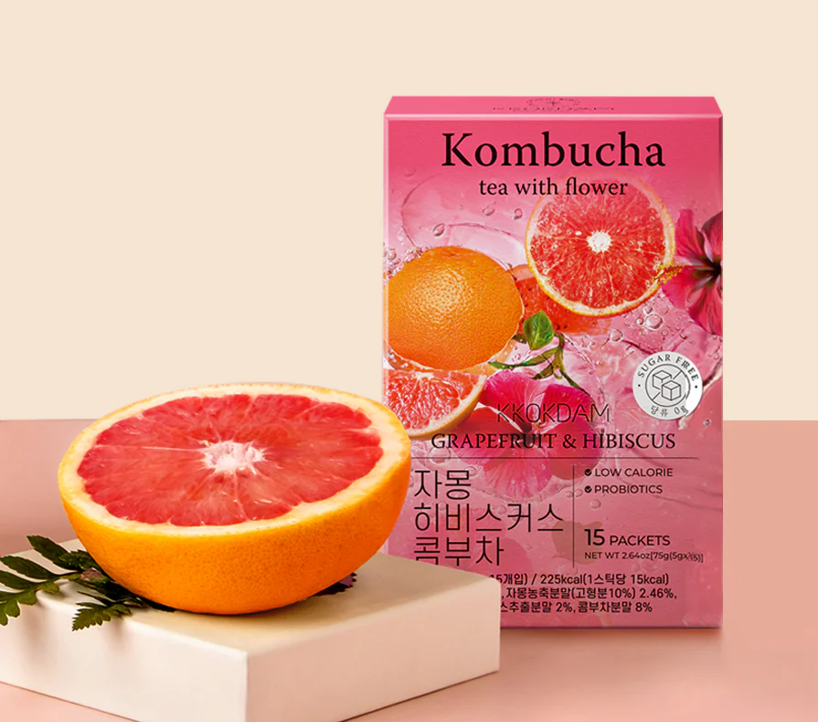 Flower Kombucha 15 Packets (Grapefruit & Hibiscus)